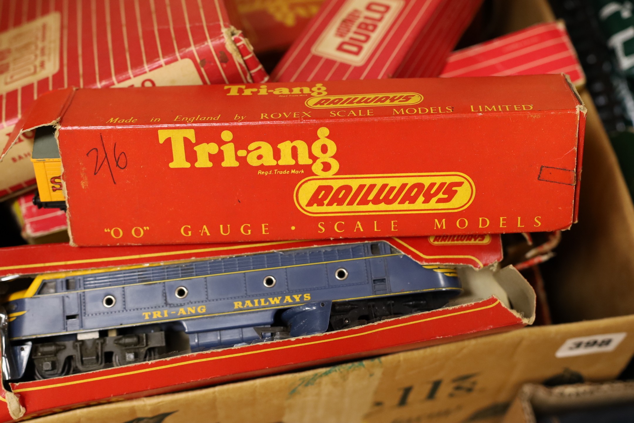 A group of Hornby Dublo and other trains etc.
